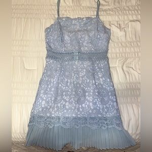 Light Blue Sleeveless Mini Dress